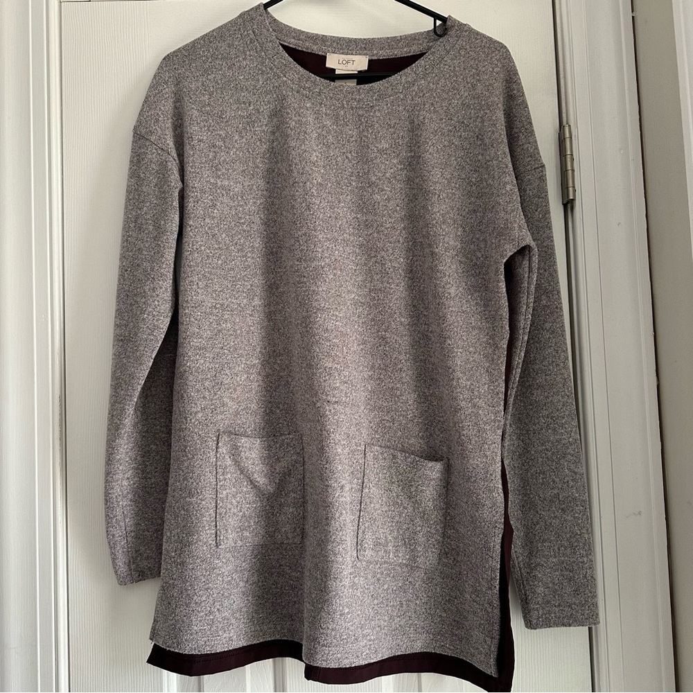 Ann Taylor Loft Long Sleeve Top purple S